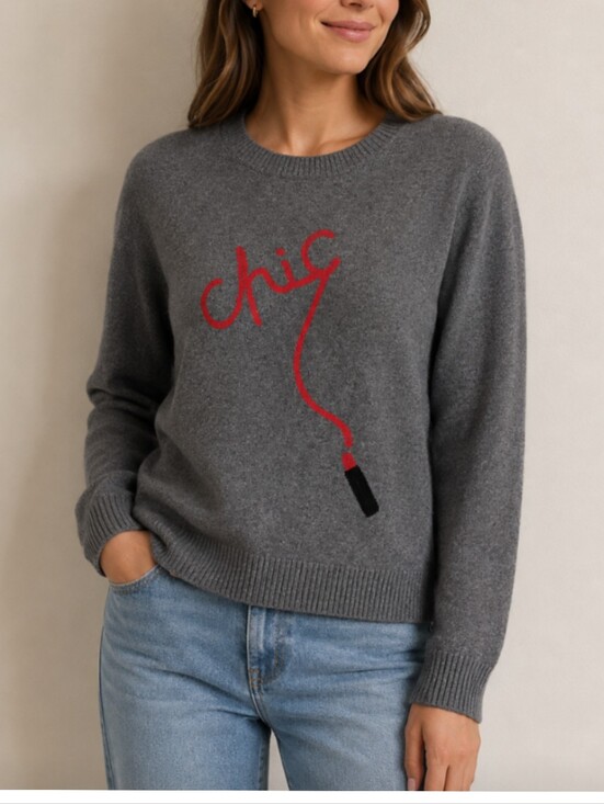 Milly Sweaters - MILLY 'Chic' Crewneck Cashmere Sweater